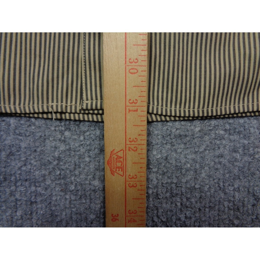 Dixxon Workforce Mechanic Mens L Button Up Tan Striped Short Sleeve Shirt - Picture 10 of 11